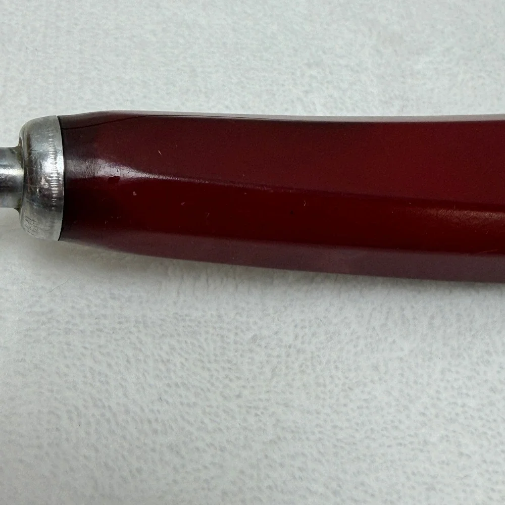 VTG 1950's Corona Bakelite‎ Maroon Handle Slotted Spatula Flipper Farmhouse